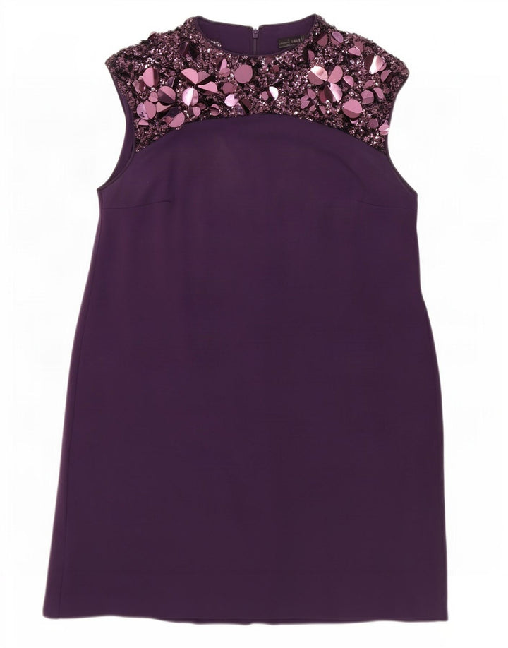 Coast Robe basique sans manches pour femme UK 42 Viscose violet moyen