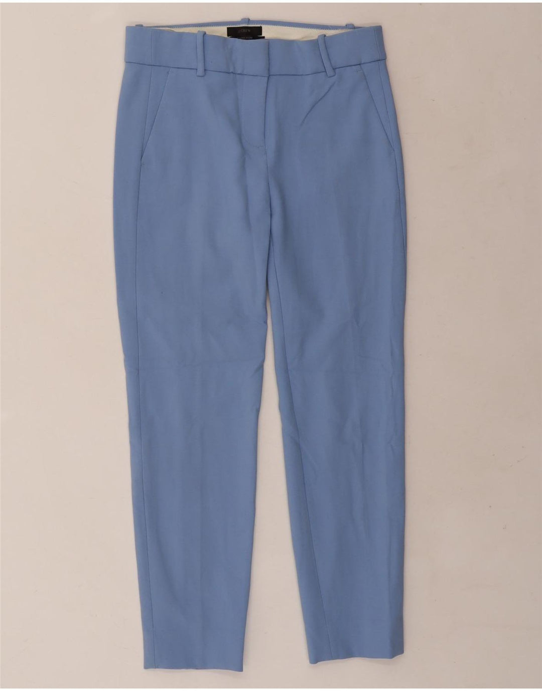 J. CREW Pantalon Chino Slim Cameron Femme US 2 XS W25 L25 Bleu Polyester