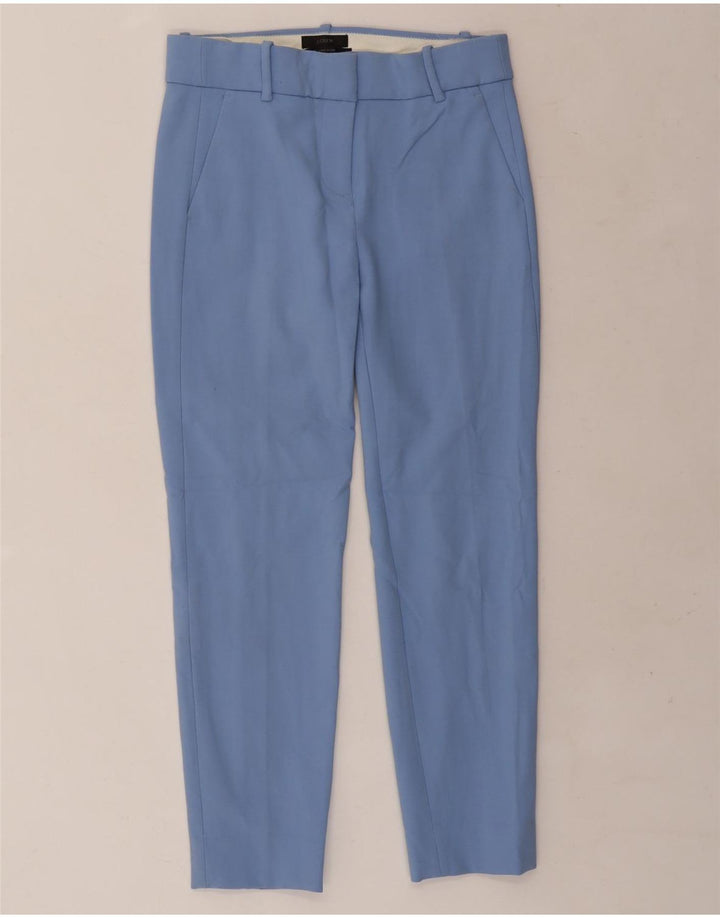 J. CREW Pantalon Chino Slim Cameron Femme US 2 XS W25 L25 Bleu Polyester