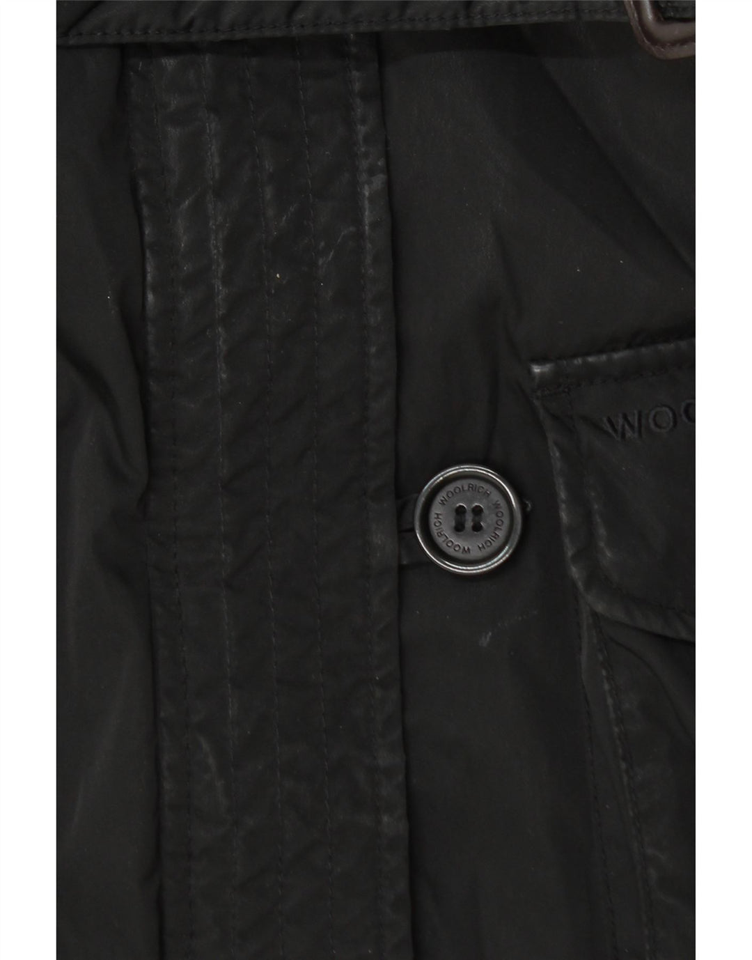 Woolrich Veste utilitaire à capuche pour femme UK 14 Medium Noir Polyester