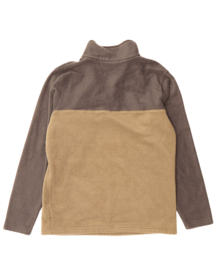 Columbia Pull Polaire à Col Boutonné Homme Beige Moyen Colorblock Polyester