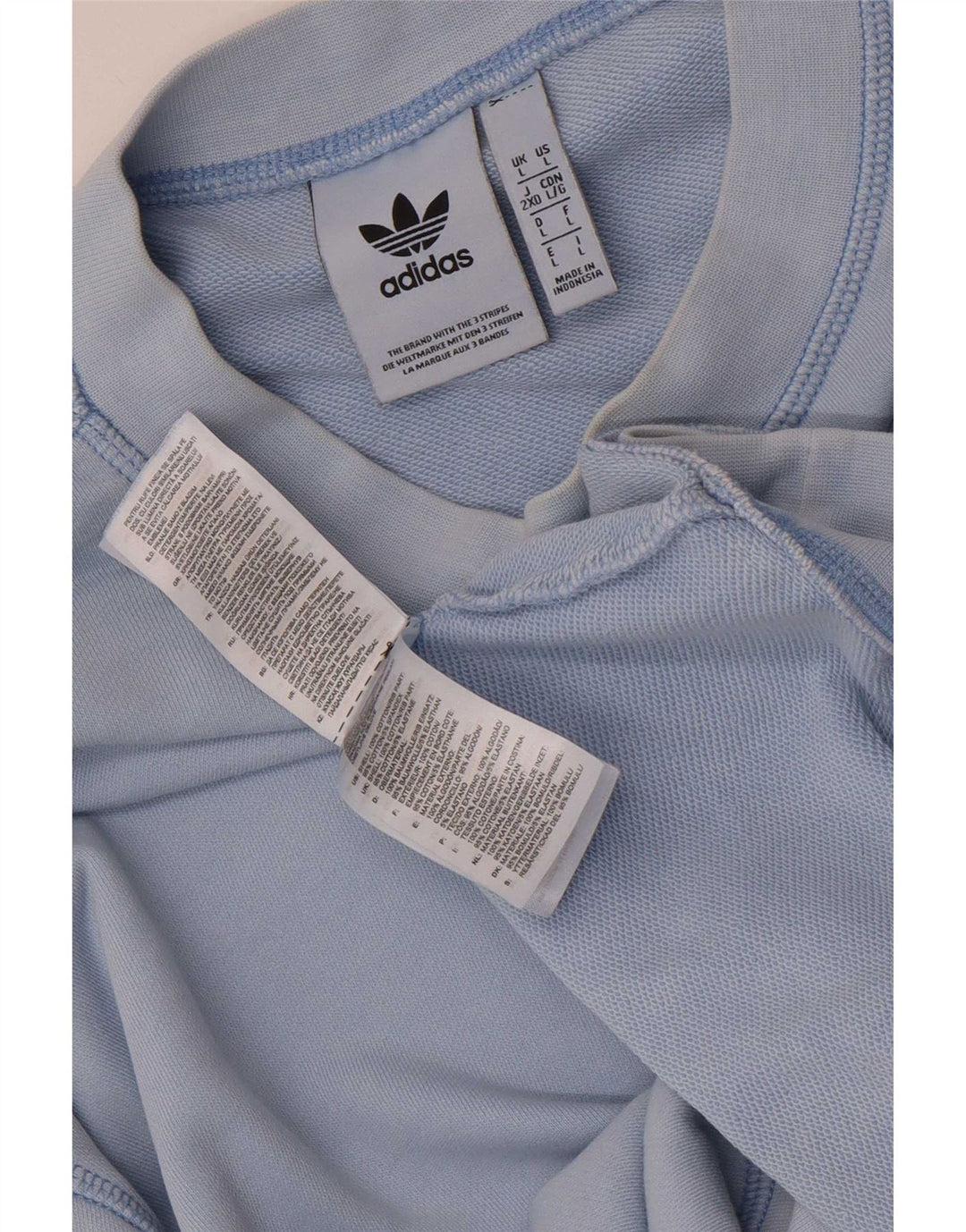 Adidas Sweat-shirt pour homme en coton bleu Taille L