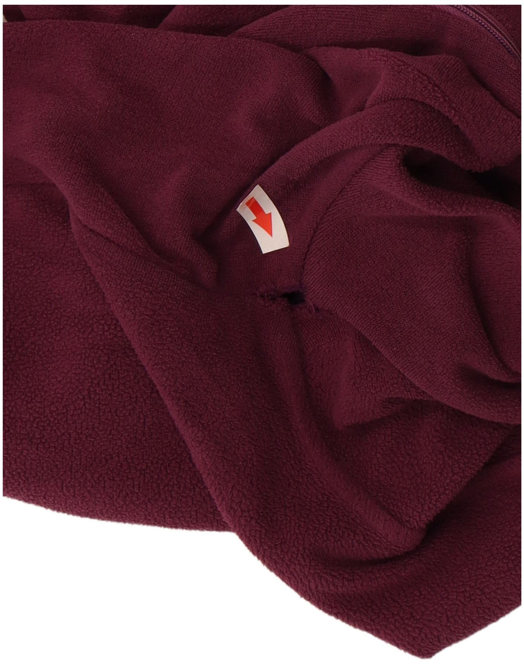 Superga Pull Polaire à Col Zippé Homme Bordeaux Moyen Colourblock