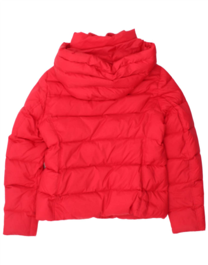 Tommy Hilfiger Veste matelassée à capuche pour femme UK 14 Coton rouge moyen