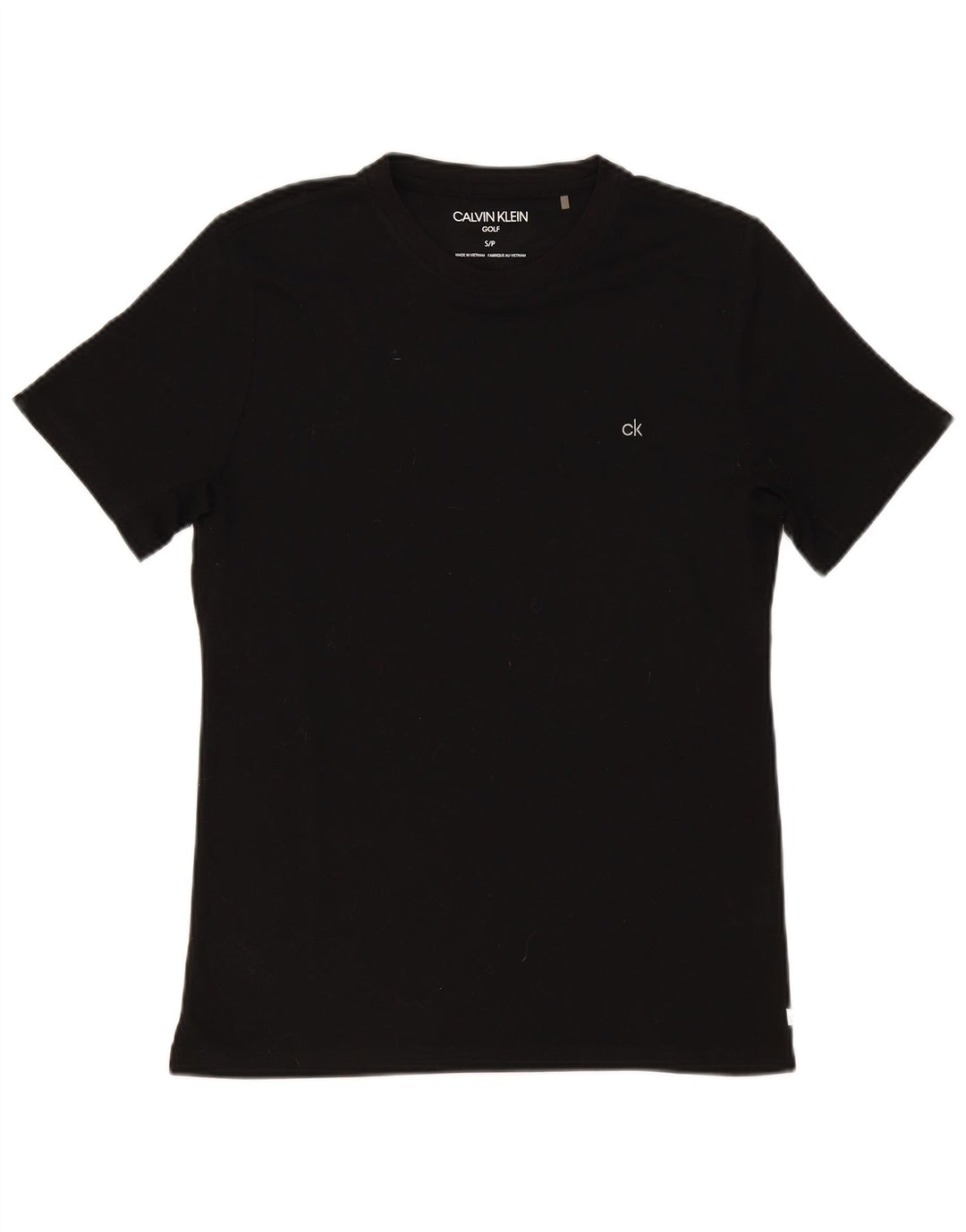 CALVIN KLEIN T-Shirt de Golf Homme Petit Noir Polyester