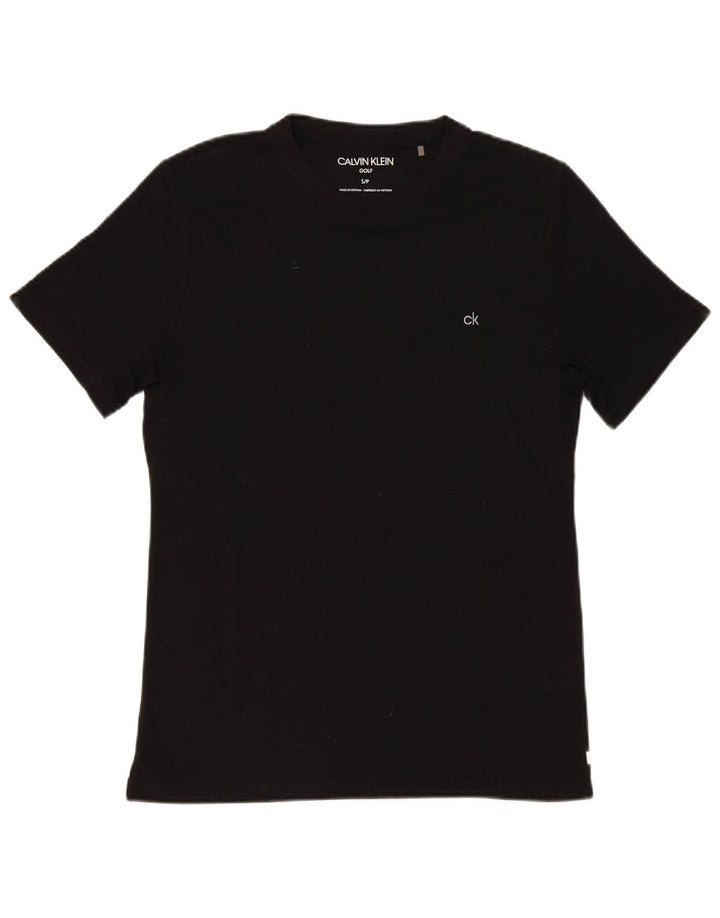 CALVIN KLEIN T-Shirt de Golf Homme Petit Noir Polyester