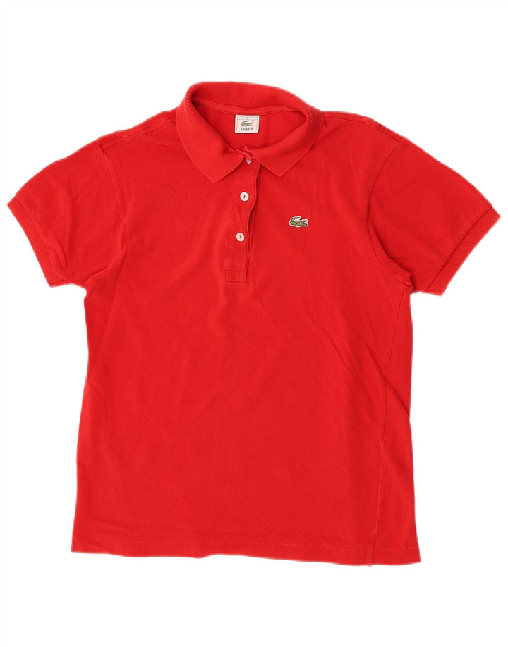 Lacoste Polo Femme Taille 38 Coton Rouge Moyen