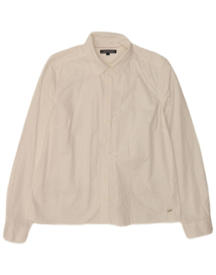 Tommy Hilfiger Chemise Femme US 8 Medium Blanc