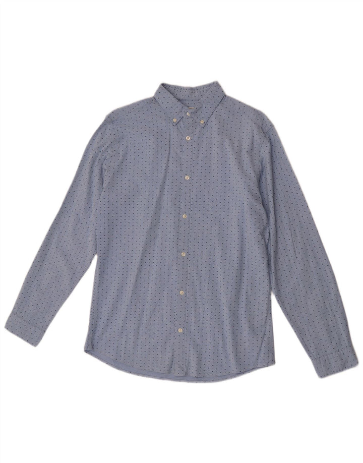 Jack & Jones Chemise Slim Fit Bleu Moyen à Pois en Coton