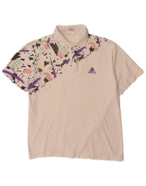 Polo VINTAGE Garçon 15-16 ans Coton Camouflage Blanc Moyen