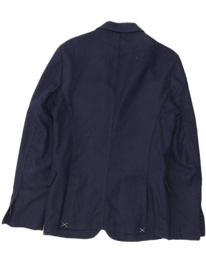 Trussardi Jeans Veste Blazer 2 Boutons Homme IT 48 Bleu Marine Moyen
