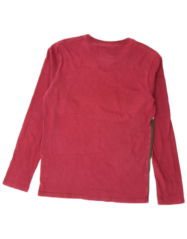 Superdry Haut Graphique à Manches Longues en Coton Colorblock Rouge Moyen Homme