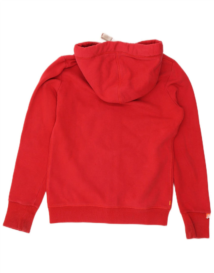 Superdry Pull à capuche zippé pour homme en coton rouge Small