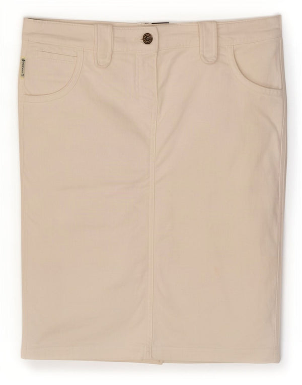 Armani Jupe en jean pour femme UK 16 Large W34 Coton blanc cassé