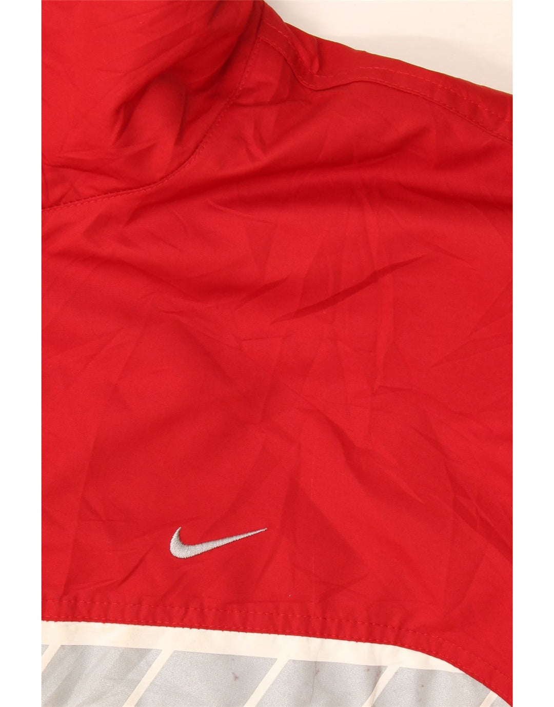 Nike Veste coupe-vent pour homme UK 44 2XL Rouge Colorblock Polyester
