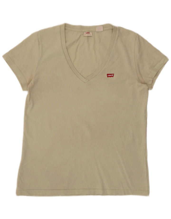 Levi's T-Shirt Femme UK 10 Petit Beige