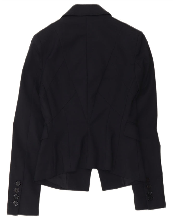 Elisabetta Franchi Veste Blazer 2 Boutons Femme IT 42 Bleu Marine Moyen
