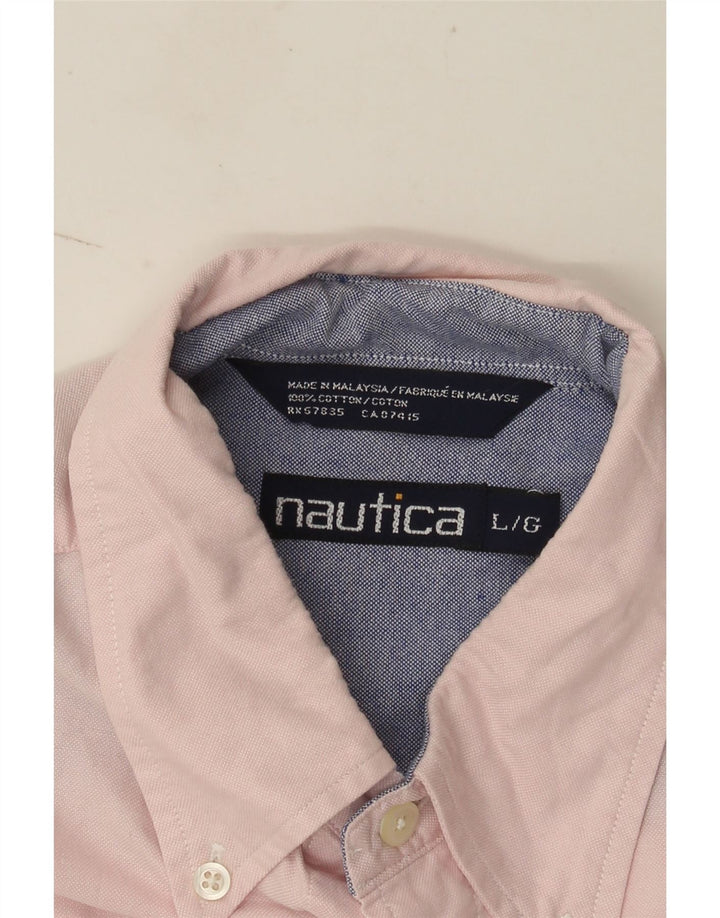 Nautica Chemise Homme Large Rose Coton
