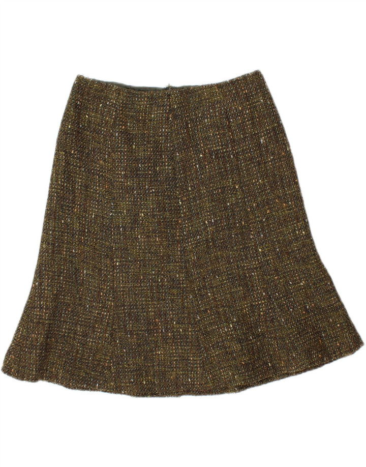 Luisa Spagnoli Jupe trapèze pour femme IT 44 Medium W28 Kaki Moucheté Acrylique