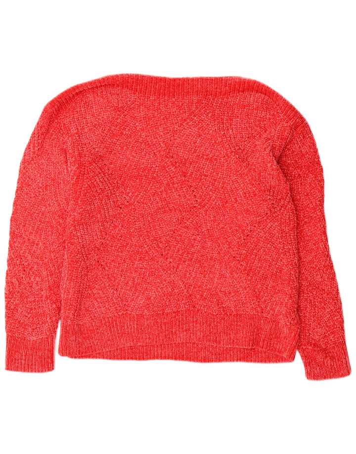 TOMMY BAHAMA Pull col bateau pour femme UK 16 Large Rouge Polyester