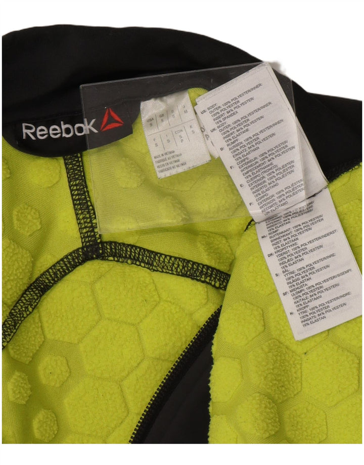REEBOK Haut de Survêtement Graphique à Col Zippé pour Homme Petit Gris Polyester