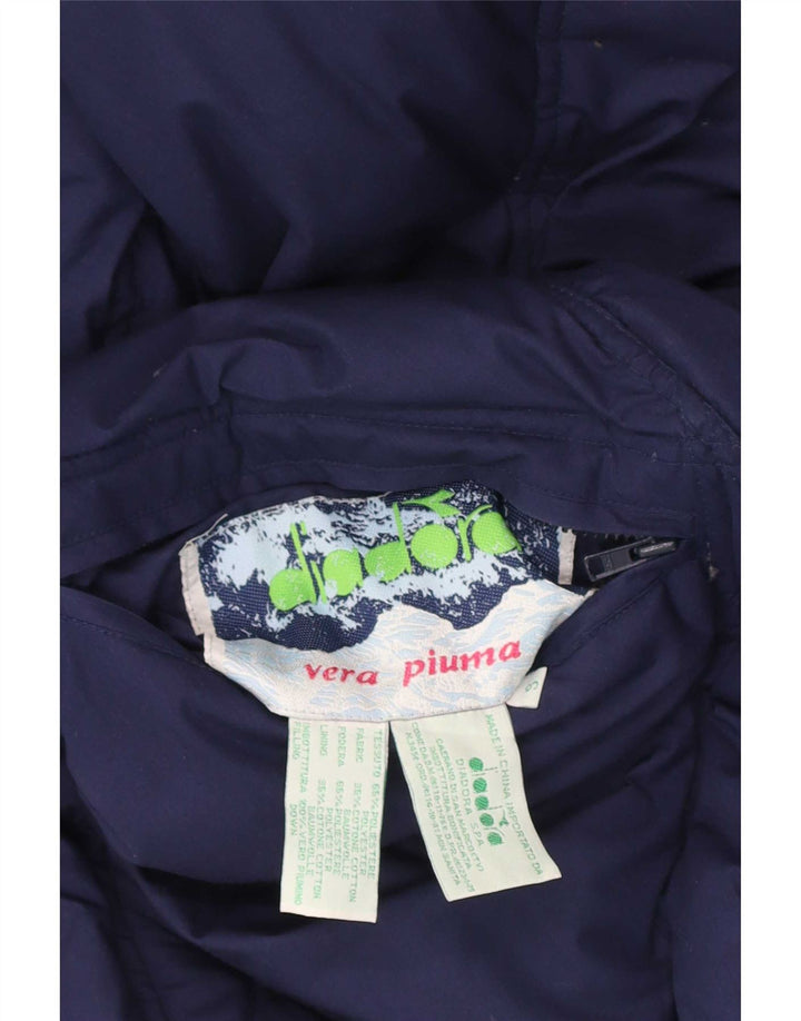 Diadora Veste matelassée réversible pour homme UK 36 Small Bleu Polyester