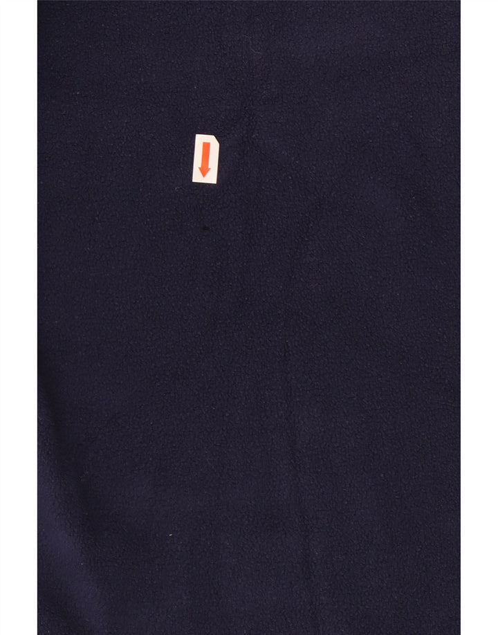 Kappa Pull polaire à col zippé pour homme, grand, bleu marine, polyester