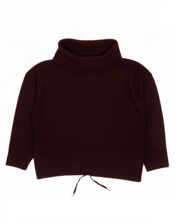 Marks & Spencer Womens Oversized Fleece Jumper UK 16 Large Burgundy