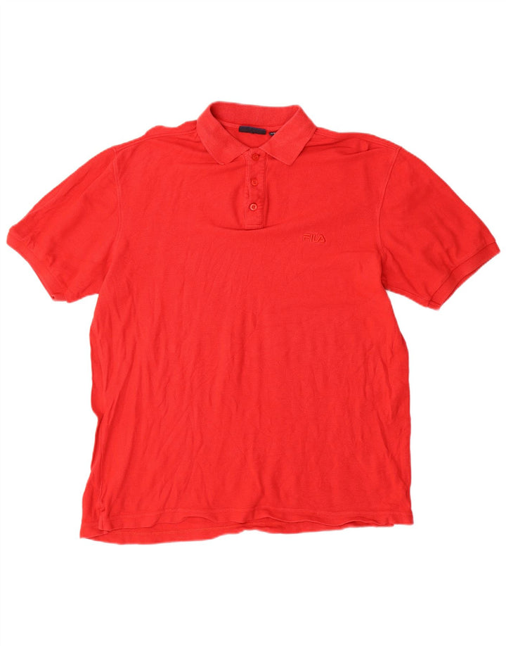 FILA Polo Homme IT 52 Large Rouge Coton