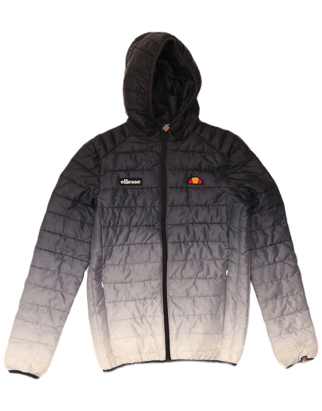 ELLESSE Veste matelassée à capuche pour homme UK 34 XS Bleu marine Colorblock Polyester