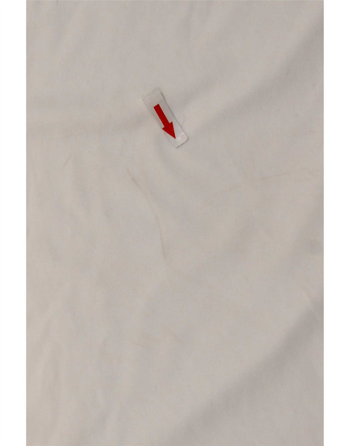 Nike T-shirt graphique pour hommes UK 39/40 Polyester color block blanc moyen