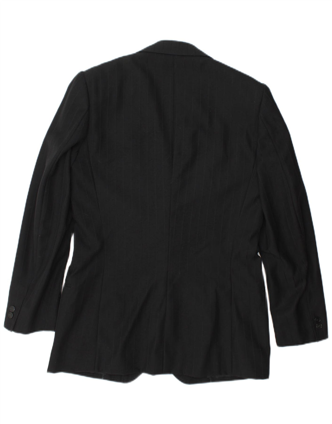 vintage Mens 2 Bouton Blazer Veste UK 36 Petit Noir Rayé