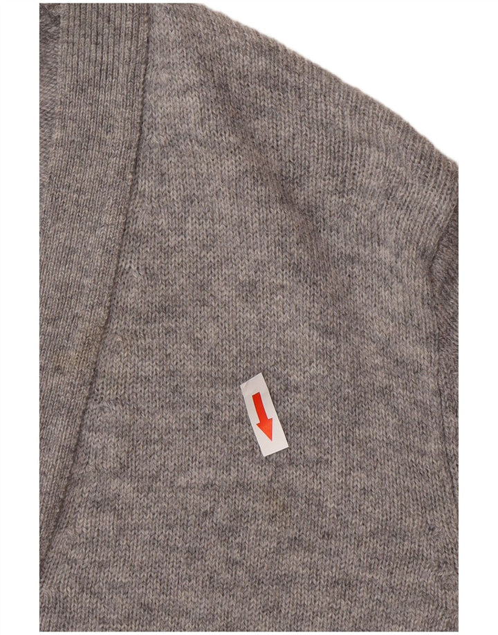 Marks & Spencer Cardigan pour homme en laine d'agneau mouchetée Petit gris
