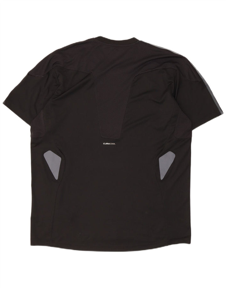 Adidas Hommes Climacool T-Shirt Top XL Noir Colorblock Polyester