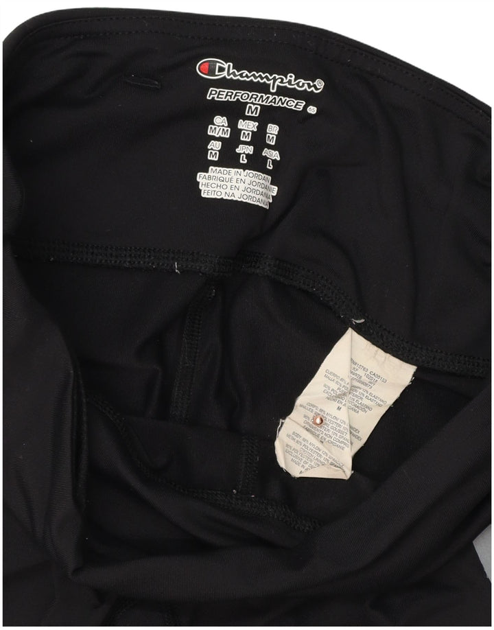 CHAMPION Womens Leggings UK 12 Medium  Black Polyester