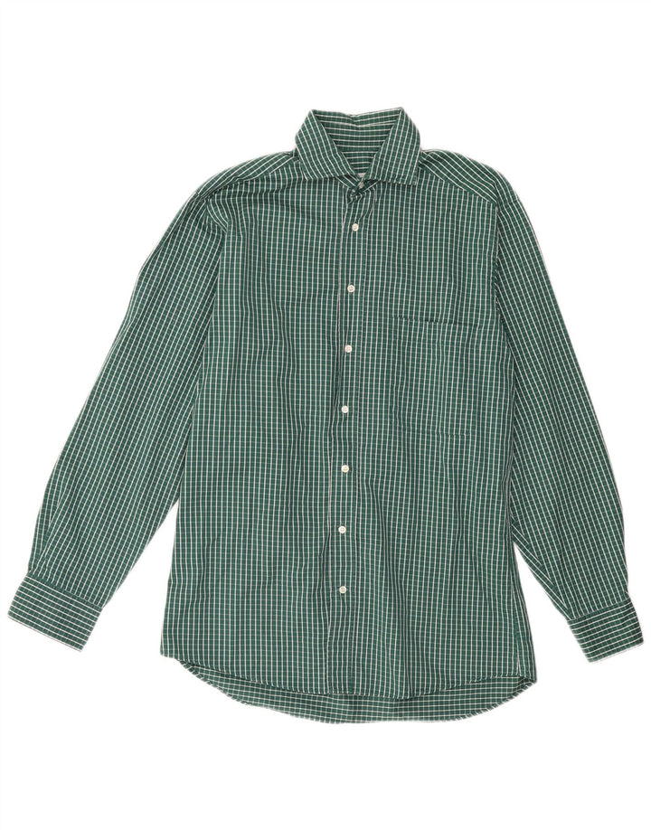 HUGO BOSS Chemise homme taille 38 coton vichy vert moyen