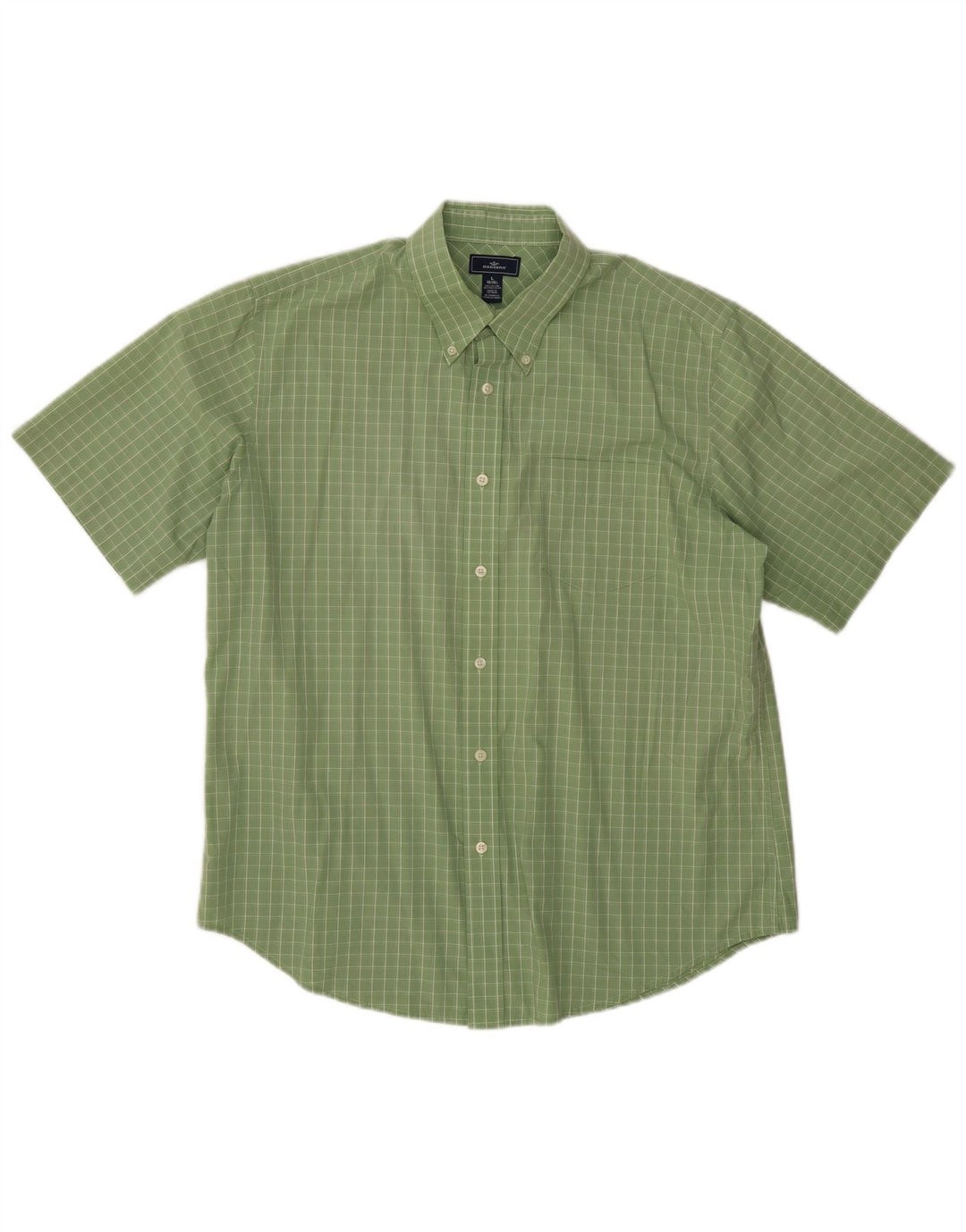 DOCKERS Chemise à manches courtes pour hommes Taille 16 1/2 Grand coton à carreaux verts