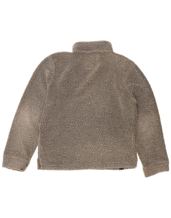 Weird Fish Pull polaire à col zippé pour homme Petit gris Polyester