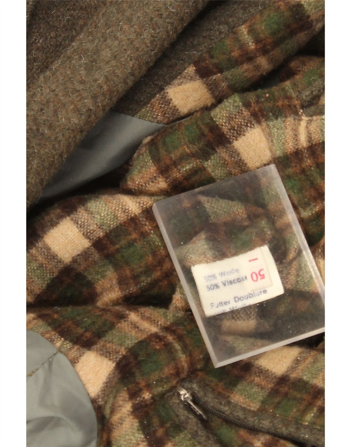veste utilitaire vintage pour hommes IT 50 Grande laine kaki