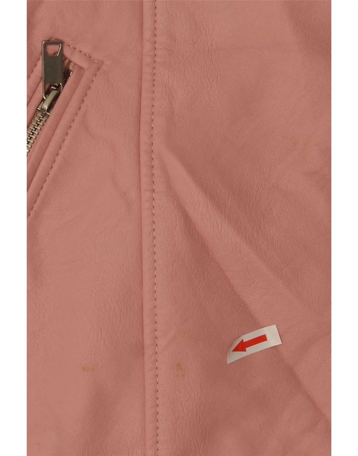 Zara Veste en similicuir fille 13-14 ans Rose Polyester