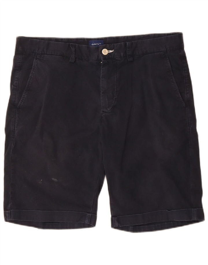 Gant Short Chino Regular Fit W32 Homme Bleu Marine Moyen Coton