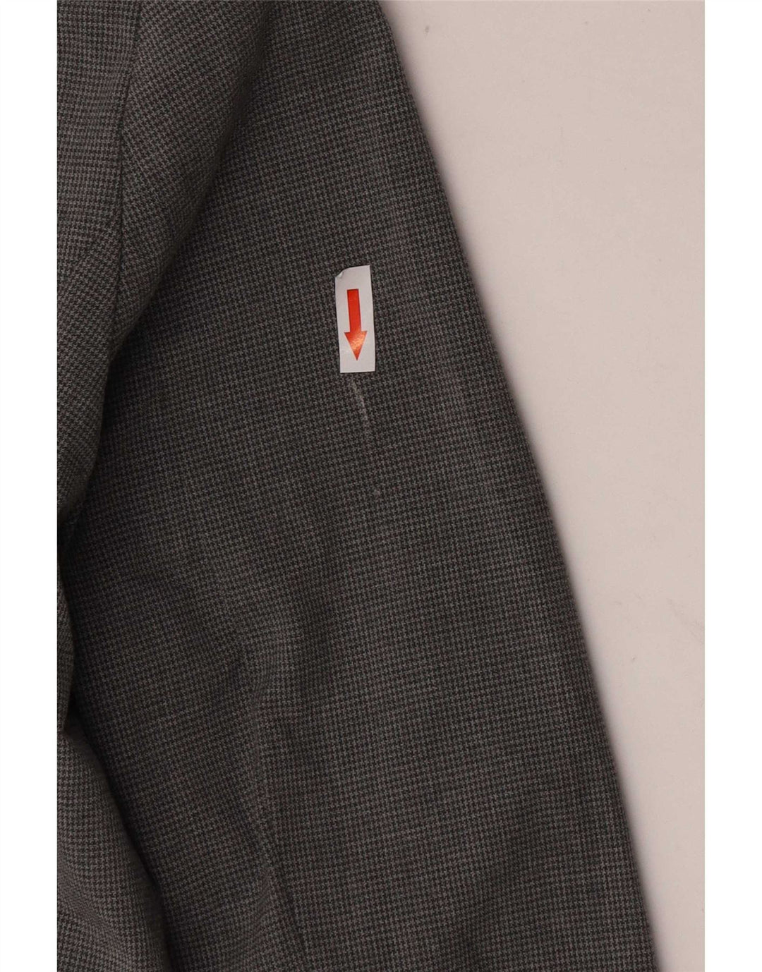 Zara Veste Blazer 1 Bouton Femme EU 38 Petit Gris Pied-de-Poule Polyester