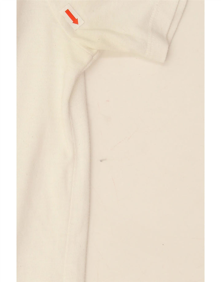 Nike T-shirt graphique surdimensionné pour femme UK 6 XS Blanc Polyester