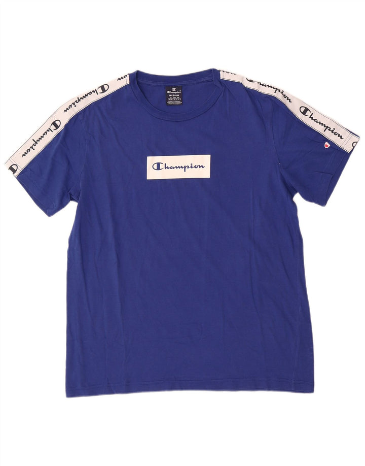 Champion T-Shirt Graphique Homme Bleu Moyen Colourblock