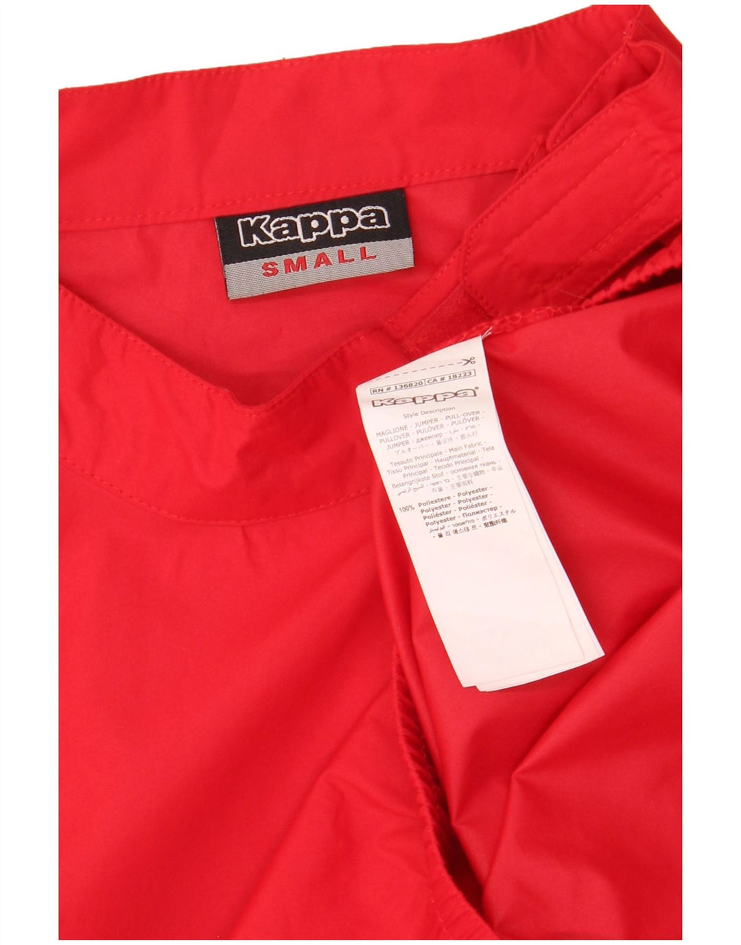 KAPPA Haut de survêtement à col zippé pour homme Petit rouge Polyester