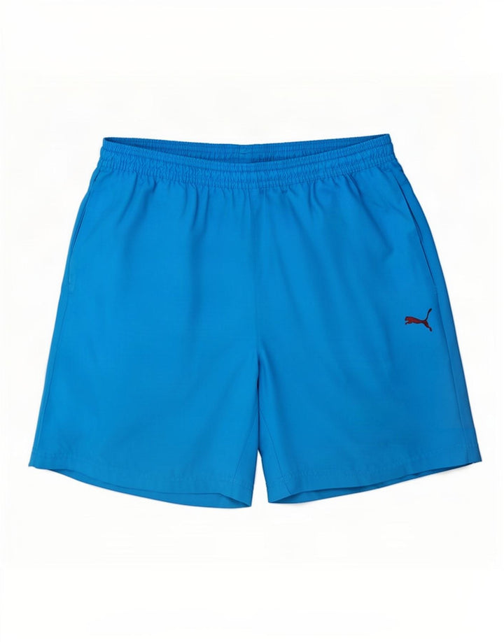 Puma Short Graphic Sport Homme Bleu Moyen Polyester