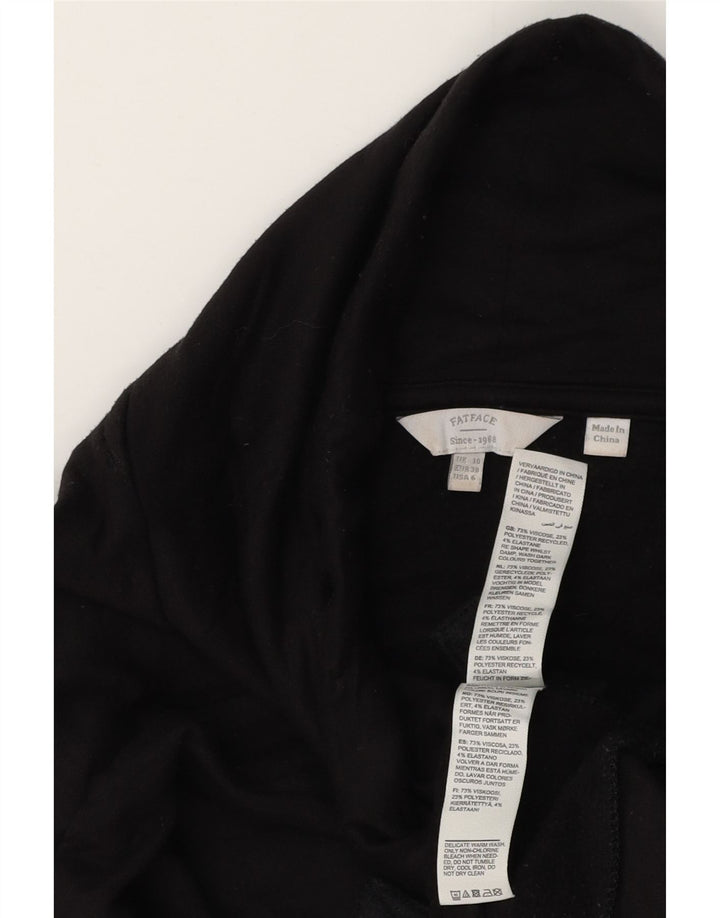 Fat Face Sweat-shirt surdimensionné à col roulé pour femme UK 10 Petit Noir