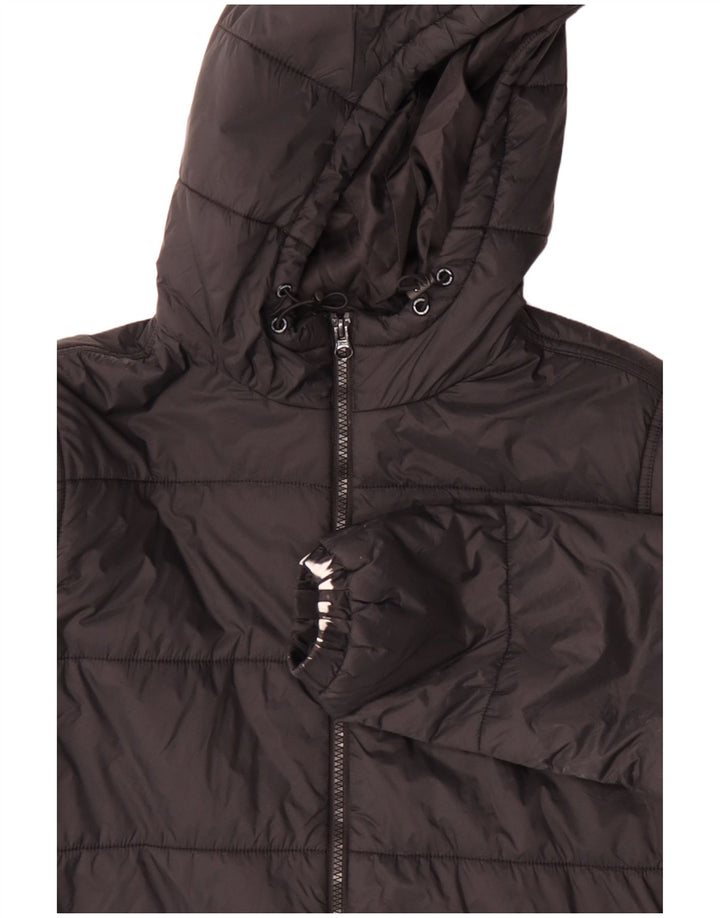 VANS Veste matelassée à capuche pour hommes UK 36 Small Black Nylon