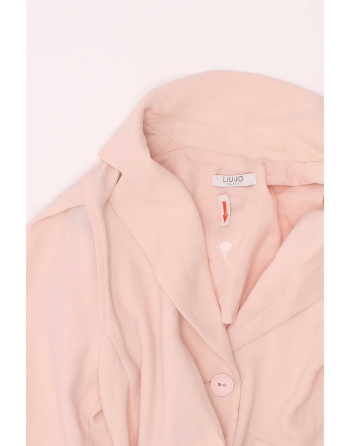 Liu Jo Veste blazer à 1 bouton pour fille 7-8 ans Rose Polyester