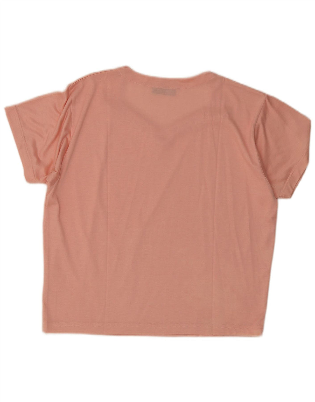 vintage Femme T-Shirt Top UK 14 Viscose Rose Moyen